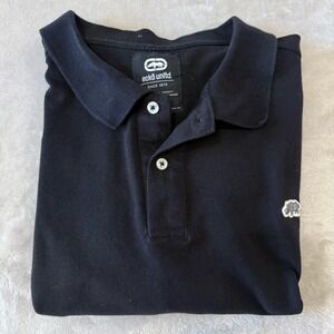 Ecko Unltd Polo Shirt Mens 2XL Black Short Sleeve Casual Everyday Logo‎